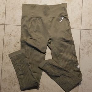 Gymshark khaki flawless knit tight